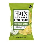 Hal's New York Kettle Cooked Potato Chips, Gluten Free, Sour Cream & Onion, 5 oz Bag (Pack of 3)