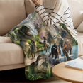 thumbnail image 3 of Manta de franela polar para sofá cama, diseño de dinosaurios, suave, acogedora y ligera, para niños, adultos, niñas y niños, 150 x 200 cm, Dinosaur2al, 3 of 5