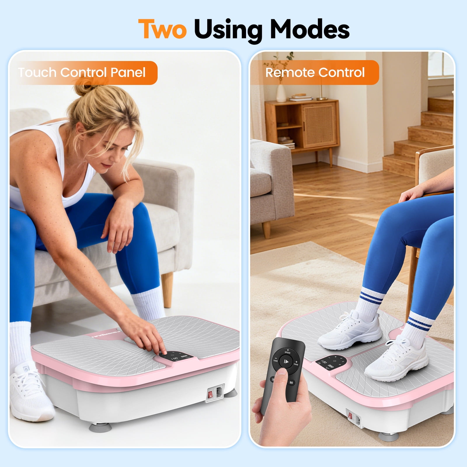 UPGO Vibration Platform Machine, full Body Workout Vibration Fitness Platform, 400 lbs Weight Capacity, Multiple Exercise Modes, Includes Resistance Bands and Remote Control.