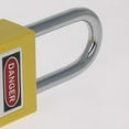 thumbnail image 4 of Wekity Lockout Tagout Locks Safety Padlock Loto Locks Keyed Alike PA Lock Out Tag Out Steel Shackle Small Luggage Padlocks Yellow 3PCS-0621, 4 of 5