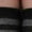 Dark gray and black, variant on Aellinatey Women Over Knee Long Socks Anime Cosplay Striped Printed Thigh High Stockings