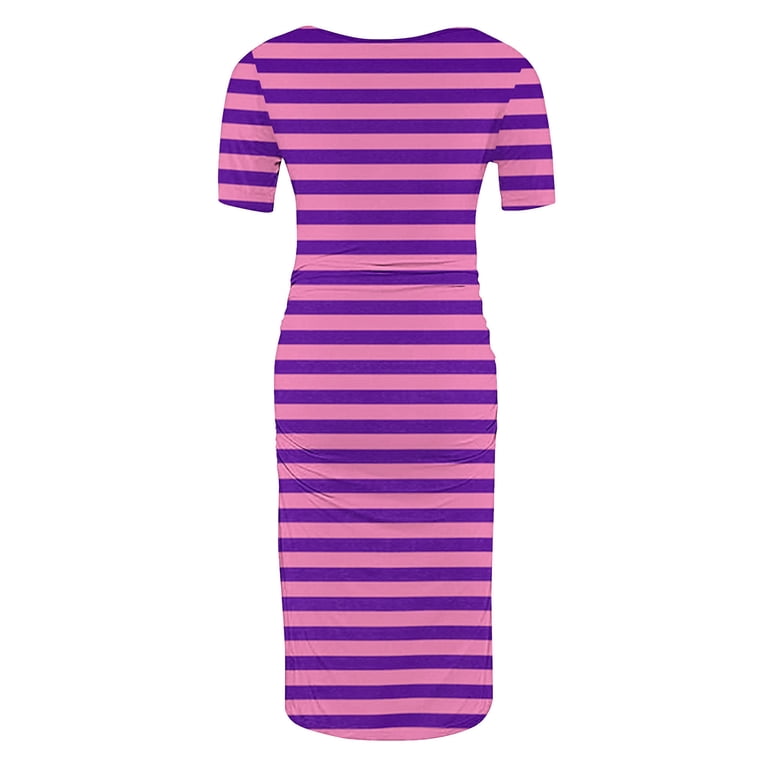 pink and purple striped dress Women's This & That Maxi Dress, Purple