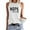 White, variant on Summer Sleeveless Letter Printed Women Casual Tank Tops Shirt