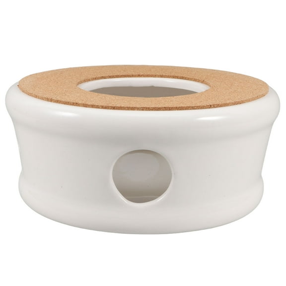 FRCOLOR Ceramic Teapot Warmer with Tea Light Heater for Cooking Color Safe and Versatile 6.5 inches diameter