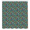 thumbnail image 3 of Ambesonne Dinosaur Party Shower Curtain, Colorful Jungle, 69"Wx75"L, Multicolor, 3 of 3