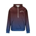 thumbnail image 5 of Trendy Hoodies for Men Gradient Color Drawstring Hooded Pullover Sweatshirts with Pocket Long Sleeve Casual Tops (3XL, Wine 01), 5 of 5