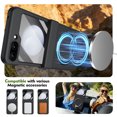 thumbnail image 2 of Dteck Magnetic Phone Case for Samsung Galaxy Z Flip 5, Hinge Protection with Built-in Screen Protector, 360° Rotating Kickstand,Black, 2 of 7