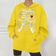 thumbnail image 2 of Chaqueta con capucha Punk suelta con cremallera y estampado de Halloween para mujer, abrigo, sudaderas con capucha, abrigo Pompotops qwe15365, 2 of 8