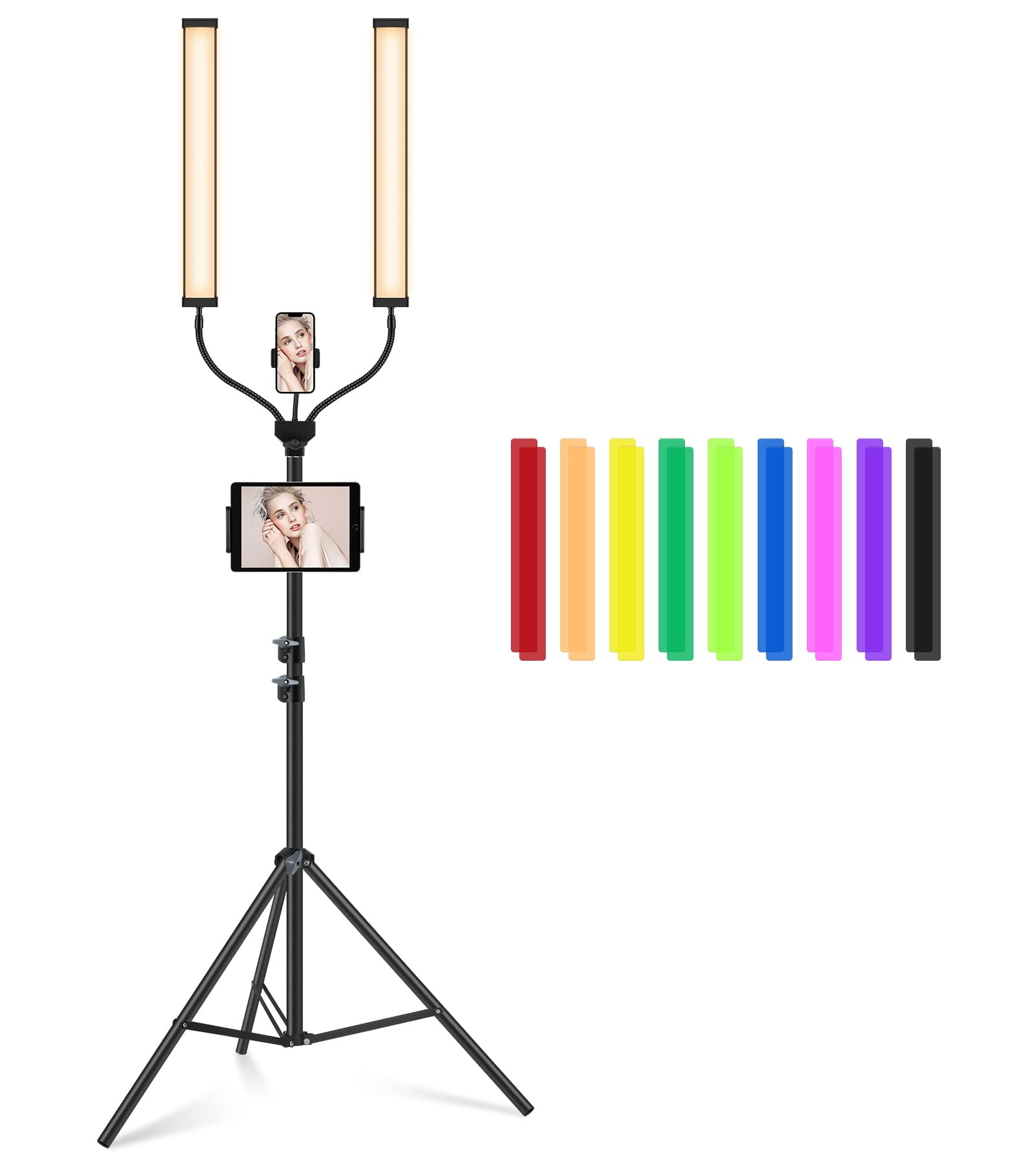 BiColor Led Video Light Stick Wand with Stand, 2300 7500K Portable