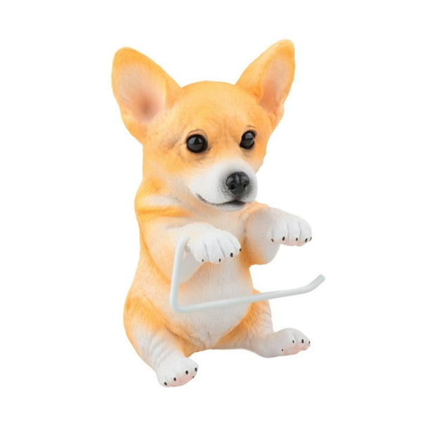 Portarrollos de papel higiénico, Portarrollos de papel higiénico de pared, Dispensador de decoración para baño, Corgi