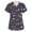 Purple #054, variant on Valentine Day Scrubs for Women V Neck Cute Love Heart Print Plus Size Uniforms Short Sleeve Medical Nursing Scrub Tops with Pockets Pink M