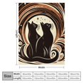thumbnail image 4 of Orinice Cats Moon Night Warm Lightweight Blanket Soft Fleece Blankets All Seasons Flannel Material Blanket for Bed Couch Sofa Office Decor 100 x 130cm 130 x 150cm 150 x 200cm 40x50in, 4 of 6