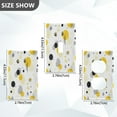 thumbnail image 4 of IAUYY Retardant PC Material Duplex Outlets Switch Plate Covers Easy DIY Installation with Screws Light Switch Cover Plate Yellow and Black Dots, 4 of 9