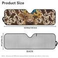 thumbnail image 7 of Uorisanigo Windshield Sun Shade for Jeep Wrangler TJ JK JKU Sport Sahara Rubicon 2 Door & 4 Door, Sunflower Highland Cow Print Front Window Sunshade with Storage Bag, 7 of 7