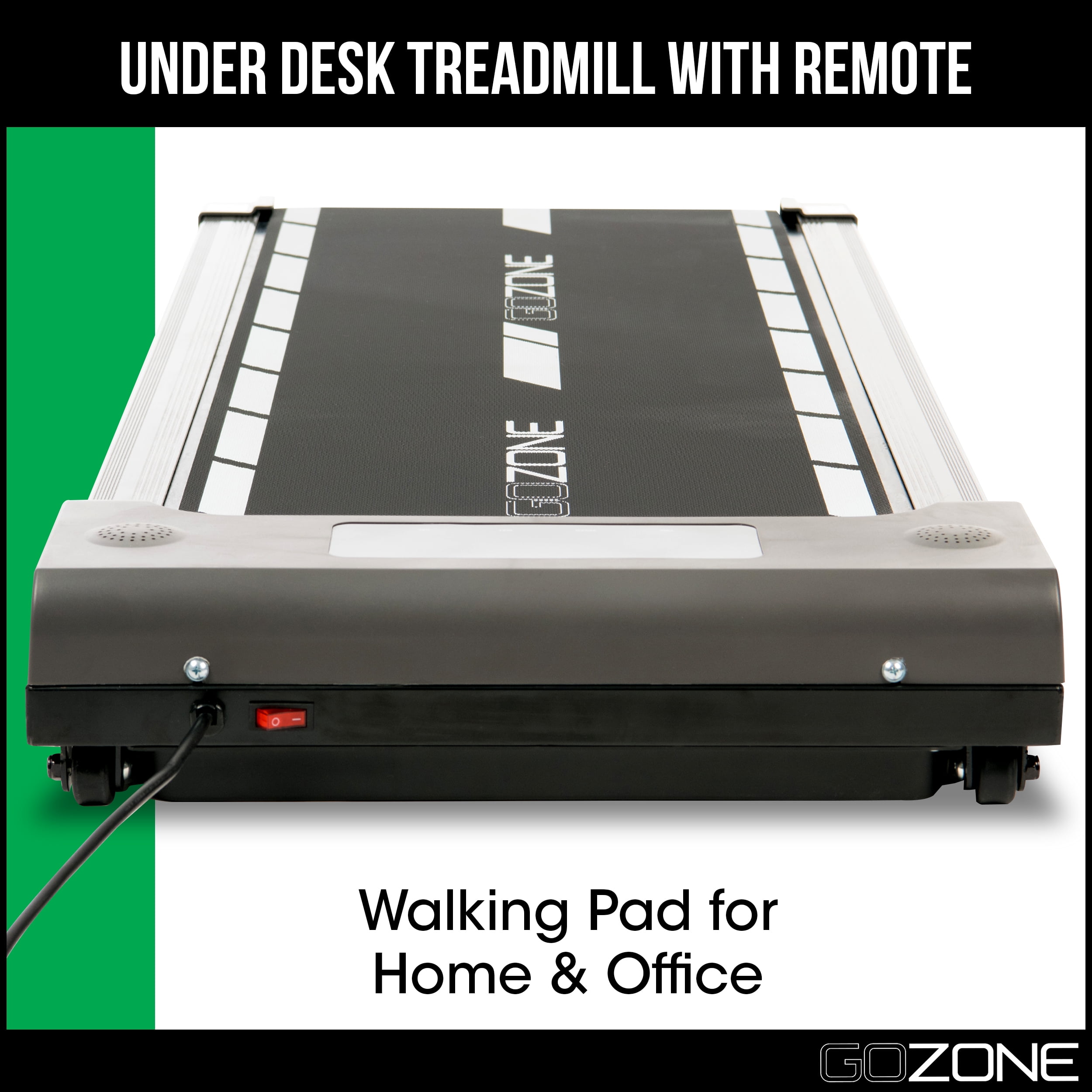 Gozone Under Desk Exercise Treadmill with Remote, Walking Pad for Home and  Office, Adjustable Speeds, White and Black