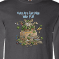thumbnail image 4 of Inktastic Cats are Just Friends with Fur Cat in Flower Long Sleeve T-Shirt, 4 of 5