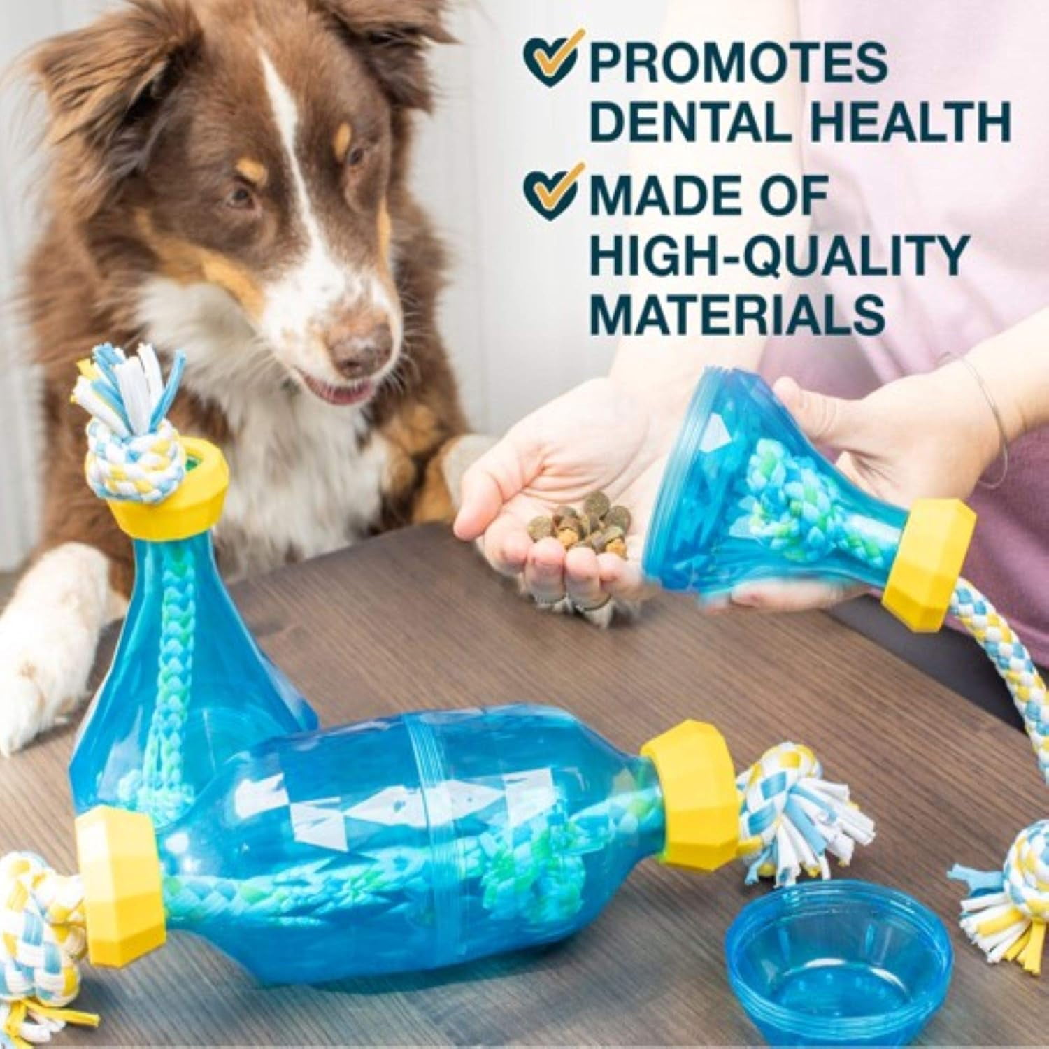 OurPets IQ Treat Tug & Activity Dog Puzzle & Rope Dog Toy, Size Large - 10.6" Length