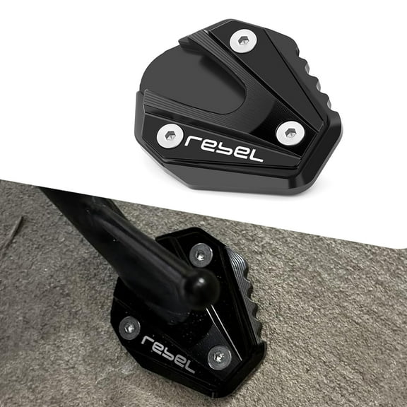 Wooxiu Motocycle Kickstand Pad Fit for Hon.da Rebel 500 / Rebel 300 2017-2025 CNC Foot Side Stand Enlarge Extension Pad rebel 500 300 Accessories