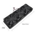 thumbnail image 1 of CPU Liquid Cooler, G1/4 Threaded Port CPU Water Cooling Radiator Pure Aluminum Radiator with 18 Tubes, 120mm 360mm Radiator, 1 of 7