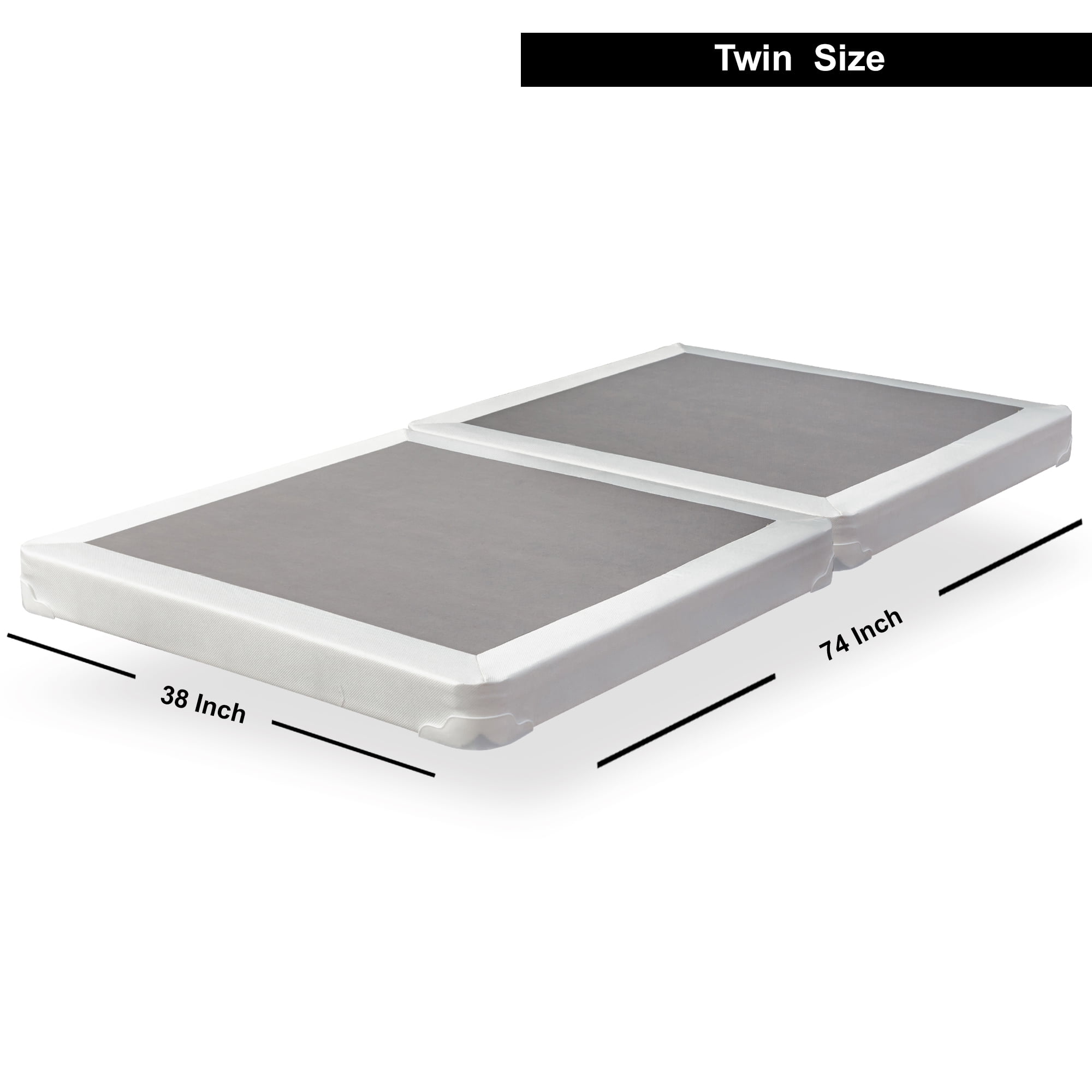 Wayton, 4-inch Split Box Spring for Mattress No Assembly Required, Twin - 38 x 74