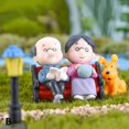 thumbnail image 2 of Mini Couple Figures Grandma Grandpa Sweety Lovers Old Couple Ornament for Fairy Garden Figurines Miniature Home Decoration (A), 2 of 7