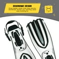 thumbnail image 3 of TUDIVING Snorkel Fins with Adjustable Buckles, Professional Power Blade Snorkel Fins Adults, Travel and Scuba Ready, White L/XL, 3 of 7