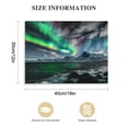 thumbnail image 3 of COMIO Northern Lights Canvas Print Green Picture Aurora Borealis Canvas Wall Art Painting for Living Room SnowyMountainsLandscape Poster Picture Wooden Framed Prints Ready to Hang, 3 of 6