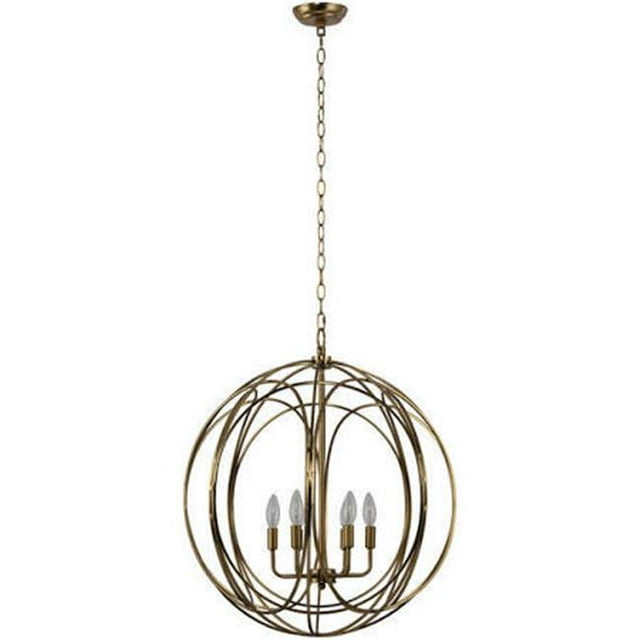Yosemite CB8367 Home Decor 6 Light Chandelier, Satin Brass