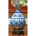 thumbnail image 2 of Classic Vase of Blue-and-White Porcelain,Elegant Chinaware of Flower Vase of Blue Flowers Glaze,About 11 in(28 cm) Tall,2 + Optional Patterns (Pattern 2), 2 of 4