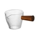 thumbnail image 1 of Caños individuales Vaso medidor de café expreso con mango de madera Taza de vidrio de leche para té Leche Familia Espresso Estilo A Macarena ollas de leche, 1 of 8