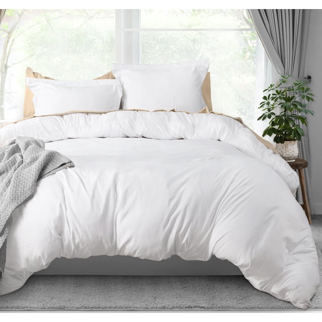 Juego de fundas de edredón Utopia Bedding King, 264 x 229 cm, 3 piezas, color blanco