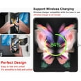 thumbnail image 5 of Compatible with Samsung Galaxy Z Fold 4 Folding Dual Screen Cell Basic Case [with Hinge Protection] [Shockproof Protective] Semi-Auto Mobile Cover Electroplating Transparent Bumper Protector-Black, 5 of 14