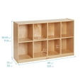 thumbnail image 3 of ECR4Kids 8-Compartment Mobile Backpack Storage Cabinet, Classroom Furniture, Natural, 3 of 10