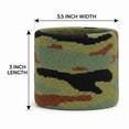 thumbnail image 6 of COUVER Camouflage Athletic Sweatband Wristbands Olive Green 2 Pairs (4 Count), 6 of 8