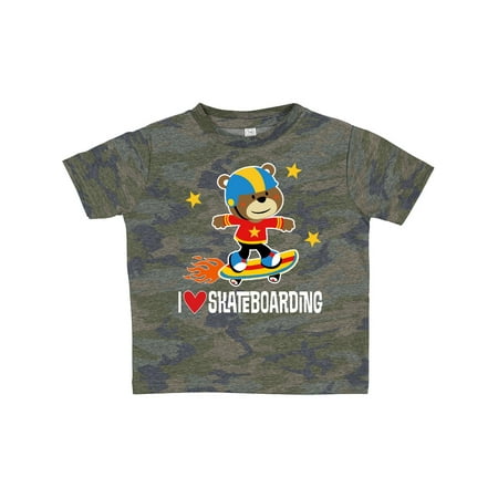 

Inktastic Skateboard I Love Skateboarding Gift Toddler Boy Girl T-Shirt