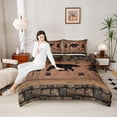 thumbnail image 4 of Feelyou Wildlife Bear Teen Twin Comforter Sets, Brown Rustic Cabin Bedding Set, 2 Pieces, 4 of 8