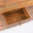 thumbnail image 5 of Yosemite Home Decor Solid Mango Wood Storage Console in Natural, 5 of 14