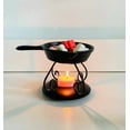 thumbnail image 5 of Mini Cast Iron Skillet with Warmer Wax Melter and Trivet Wax Pot Black Tea Lights Decorations, 5 of 12