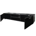 thumbnail image 2 of TV Stand for 70 Inch TV Stands, Media Console Entertainment Center Television Table, 2 Storage Cabinet with Open Shelves for Living Room Bedroom,Black, 2 of 8