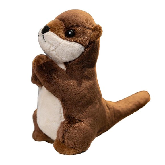 Cartoon Otter Plush Toy - Adorable Fluffy Stuffed Animal for Christmas and Birthday
