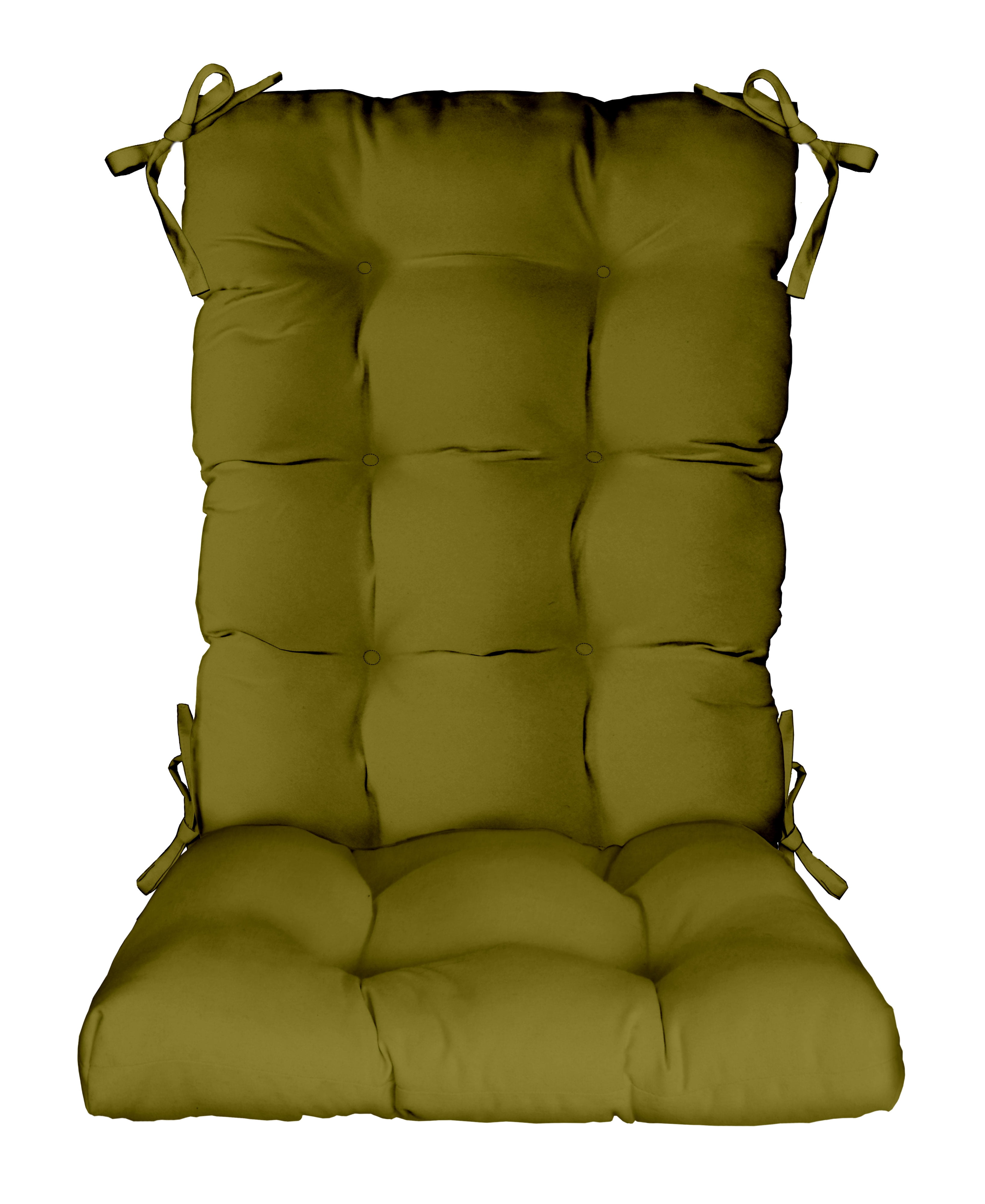 RSH Décor Indoor Outdoor Tufted Rocker Rocking Chair Pad Cushions