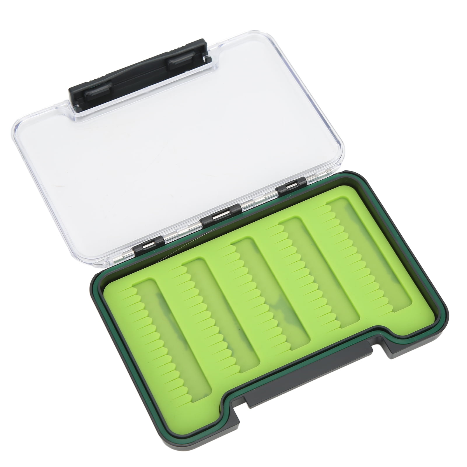 Fly Fishing Box, Silicone Lining Pocket Size Lightweight Fishing Dry