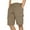 #004-Beige, variant on Xyxonk Mens Cargo Shorts Relaxed Fit Solid Color Shorts Lightweight Summer Multi-Pocket Drawstring Below Knee Vintage Cargo Shorts Wine 2XL
