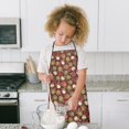 thumbnail image 4 of Red Christmas Ornament Pattern Kids Aprons for Girls and Boys,Adjustable Neck Strap Toddler Aprons for Kids Cooking Baking, 4 of 7