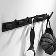 thumbnail image 2 of 5 Gancho de la Capa de Aluminio Titular de la Puerta Toalla Ropa Sombreros Bolsa Clave Colgante de Pared Percha Negro Baño Rack con Tornillos, 2 of 5