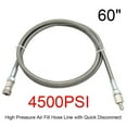 thumbnail image 1 of Tuyau d'Extension Paintball Fill Whip Pcp - Système de Charge en Acier Inoxydable 60 Pouces, 1 of 8