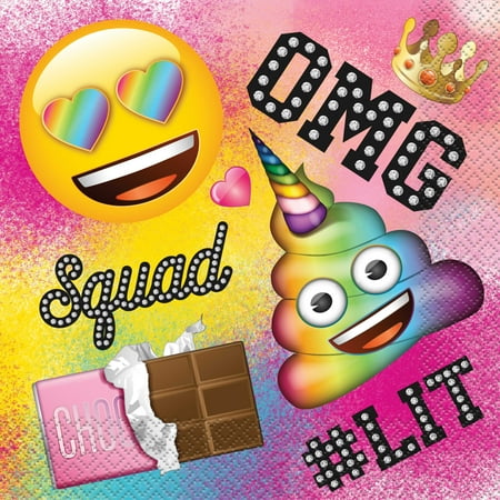 Emoji Paper Luncheon Napkins, 6.5in, 16ct