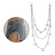 thumbnail image 3 of Cadena de cintura con forma de mariposa para pantalones de calle, accesorios de ropa y joyería. blanco, 3 of 8