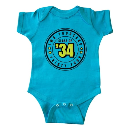 

Inktastic Class of 2034 in Black Circle with Stars Gift Baby Boy or Baby Girl Bodysuit
