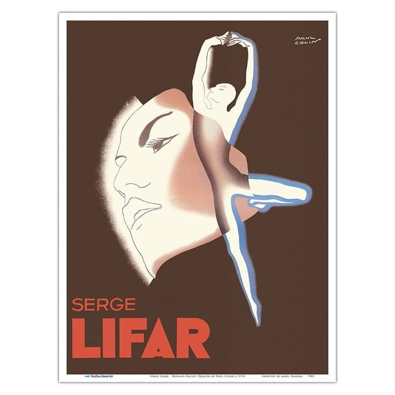 Serge Lifar - Russian Ballet Dancer - Vintage Dance Poster by Paul Colin c.1935 - Master Art Print (Unframed) 9in x 12in